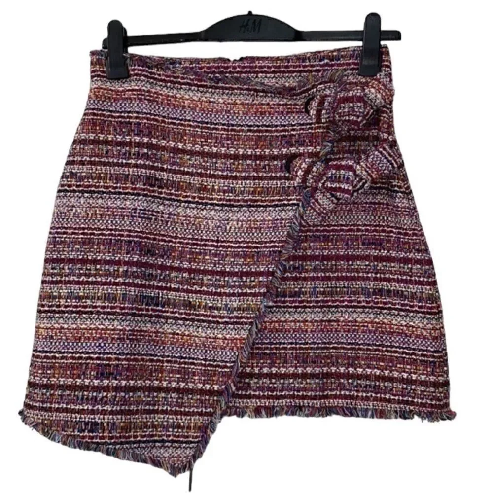 Halogen Tweed Multi-Colored Mini Skirt(Size 2 Petite)